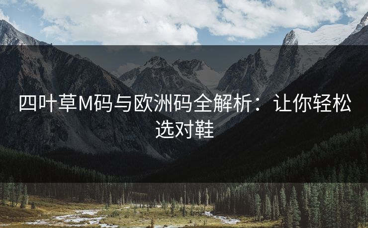 四叶草M码与欧洲码全解析：让你轻松选对鞋