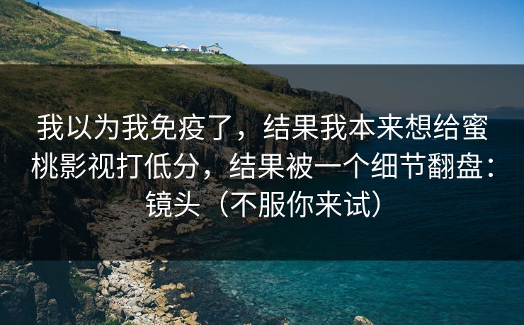 我以为我免疫了，结果我本来想给蜜桃影视打低分，结果被一个细节翻盘：镜头（不服你来试）